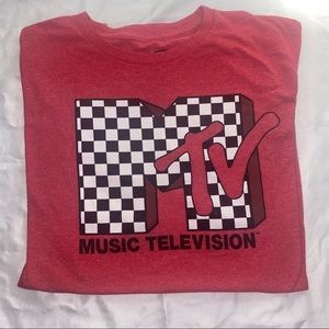 Red & Checkered MTV retro t-shirt [size XLarge]